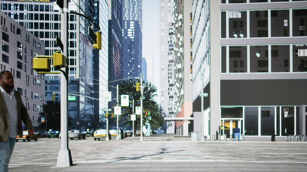Multiethnic crowd of pedestrians moving on metropolitan streets