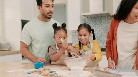 Laptop,-teaching-and-a-family-baking