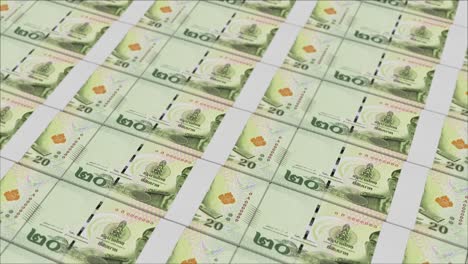 20 thai baht banknotes printed by a money press