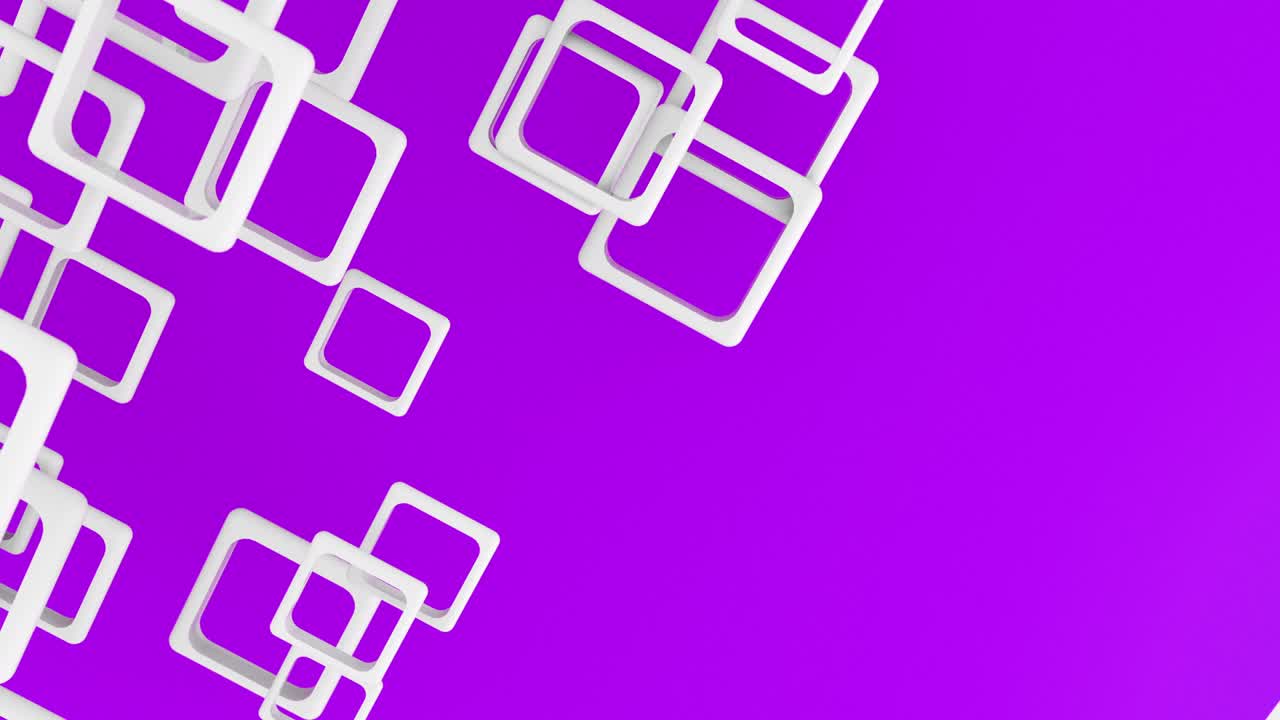 Abstract background 3d color squares shapes 4k animation. Looping footage.
