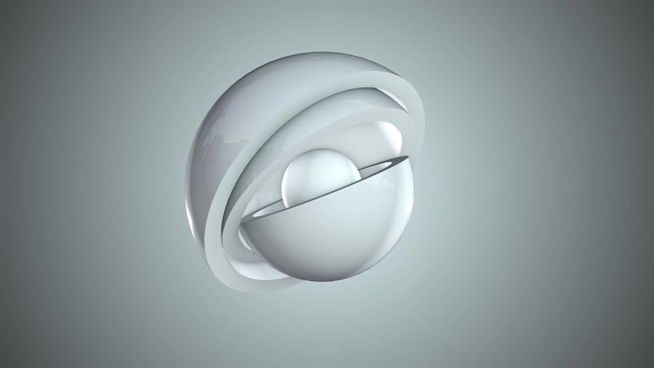 색 바탕에 색 반구의 회전, 3차원 애니메이션, 색 텍스처, 구, 원, 3d 루프