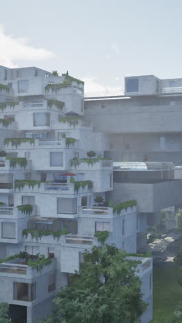 a skyscraper covered in lush greenery