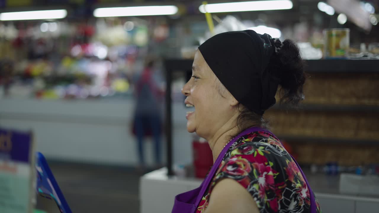 Woman Working in a Market