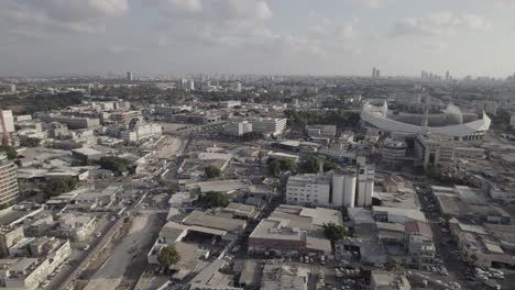 un día soleado en tel aviv, israel - filmación de drones en 4k