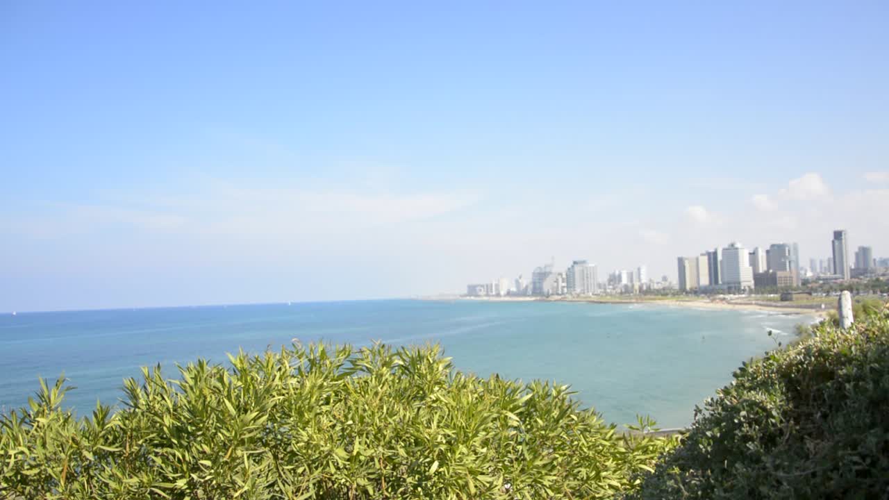 tel aviv, israel en la distancia, tomado de la antigua jaffa