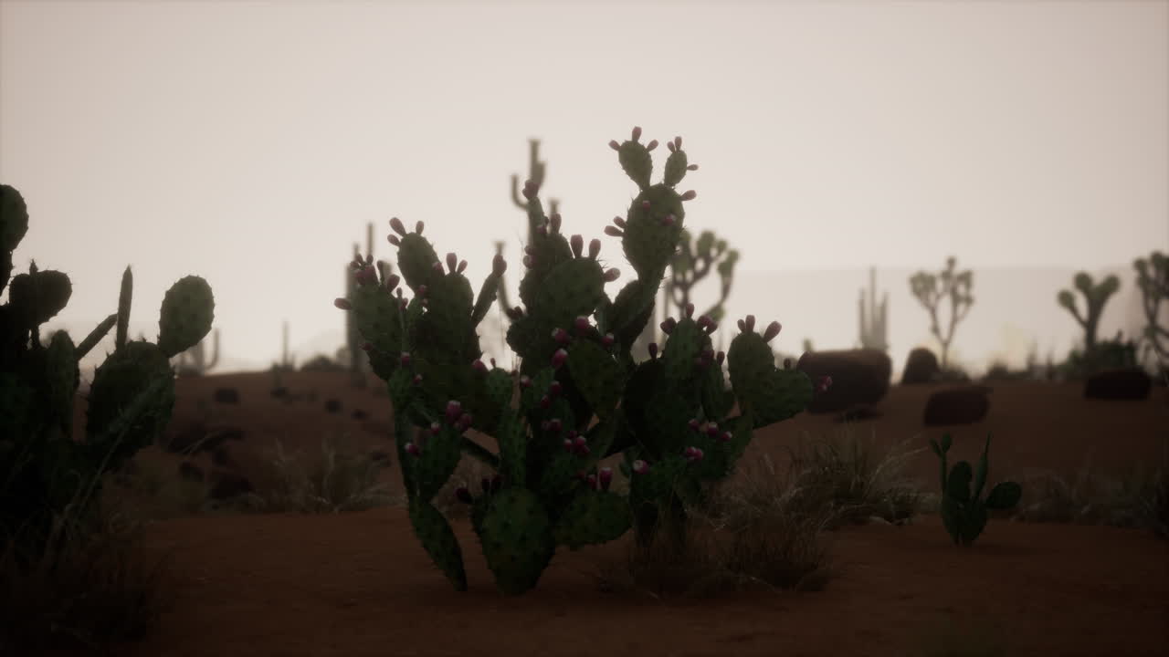 night at Saguaro National Park in Desert of Arizona