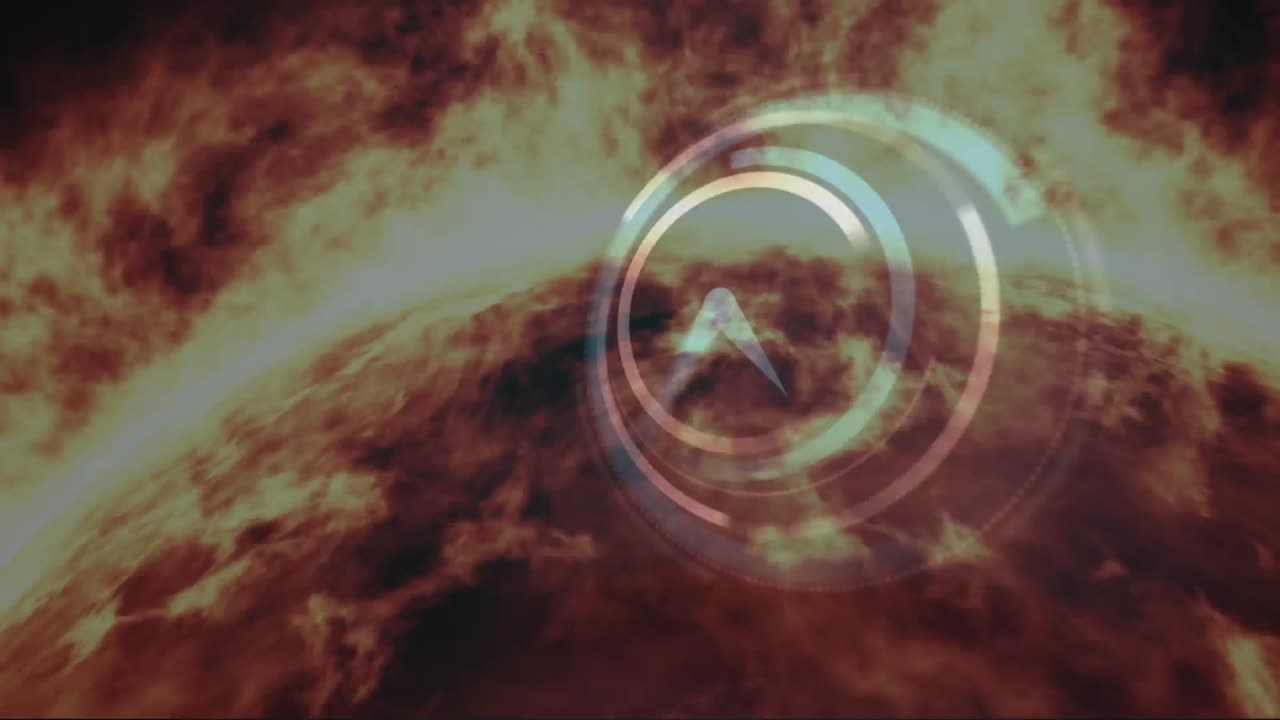 animación del planeta tierra, el sistema solar y el espacio sobre el tictac del reloj