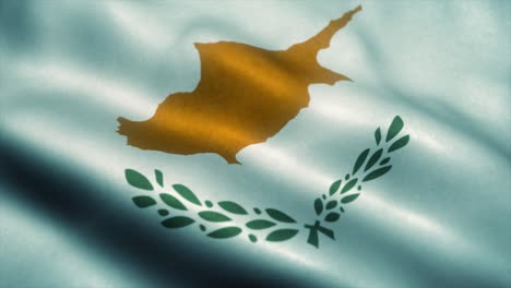 cyprus flag waving in the wind. national flag of cyprus. sign of cyprus seamless loop animation. 4k