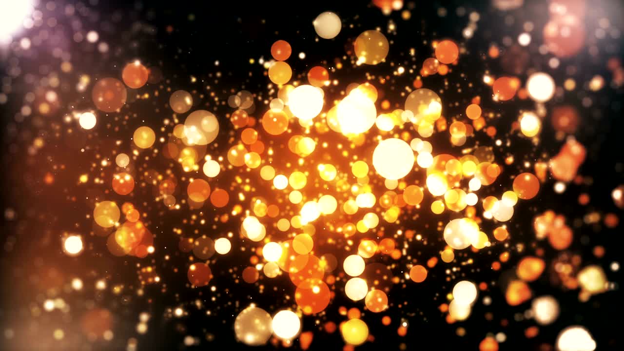Seamless festive background with blurred bokeh particles