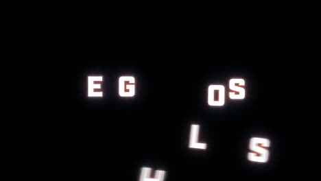 4k text reveal of the word "weigh tloss" on a black background