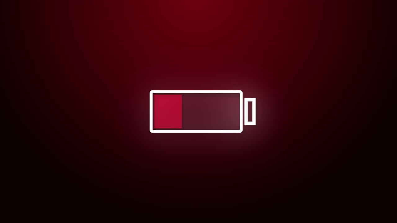 4k technology animation of floating battery on the digital grid are ...