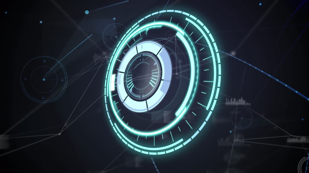 Animation of network of connections over scope scanning