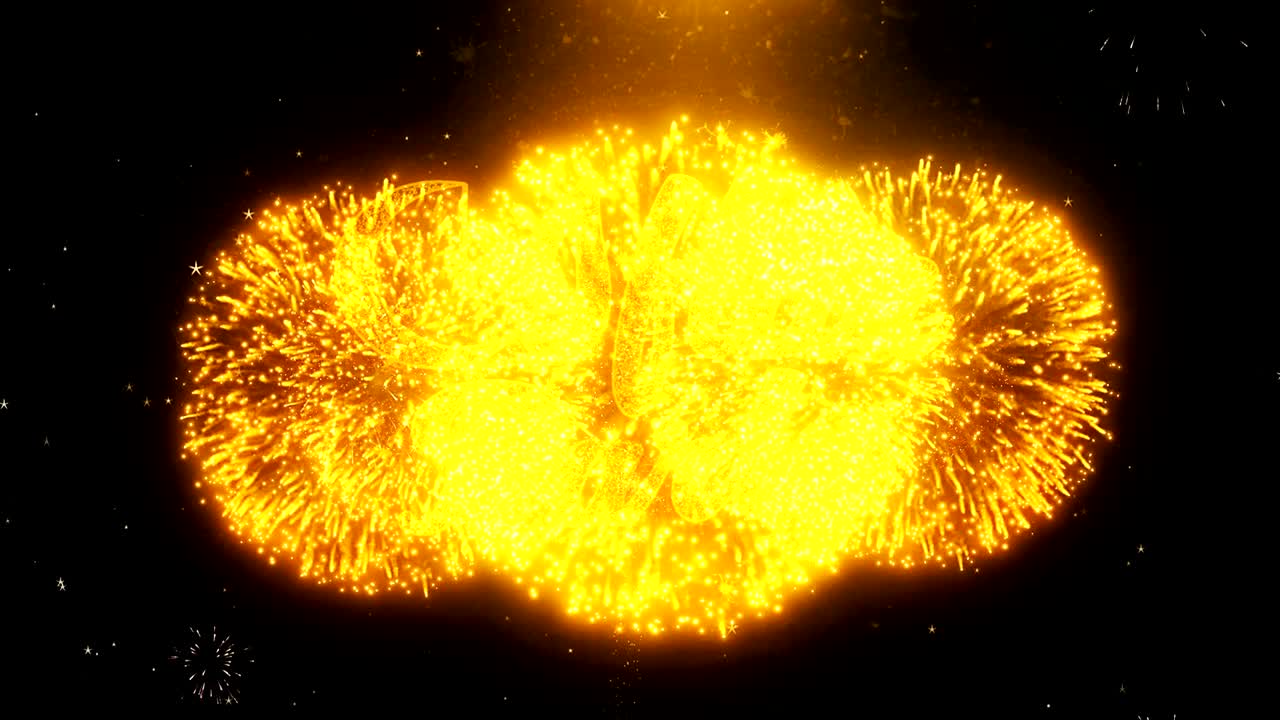 el texto del deseo de la fiesta de iftar en los fuegos artificiales muestra partículas de explosión.