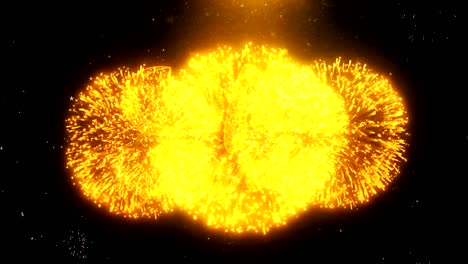 Iftar Party Text Wish On Firework Display Explosion Particles.