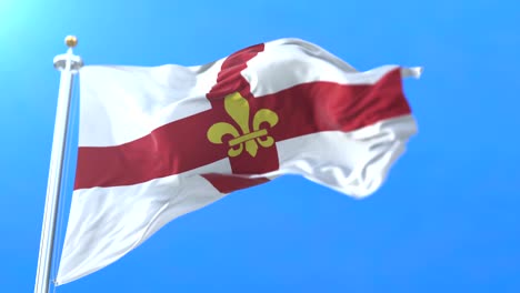 flag of lincoln in the east midlands of england. loop