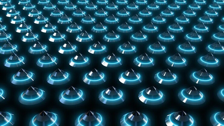 Abstract Glowing Geometric Pattern