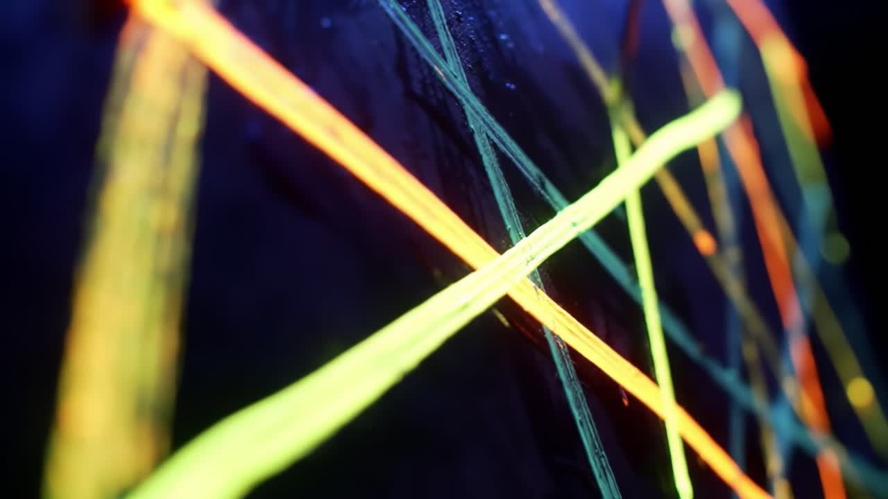 Neon Lines on Dark Background