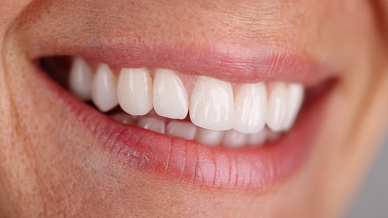 A Radiant Smile: Showcasing Healthy, Bright Teeth and Happiness Through Two Captivating Frames of Confident Expression
