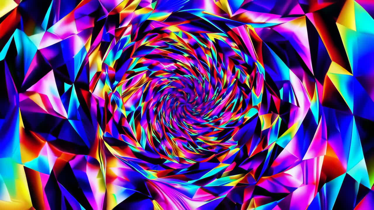 Abstract Geometric Spiral Tunnel