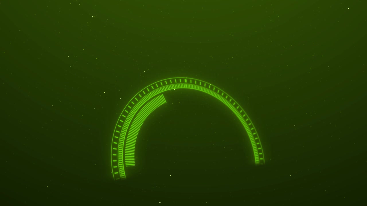 Futuristic red semicircle progress indicator glowing hud interface particle loading screens cyber