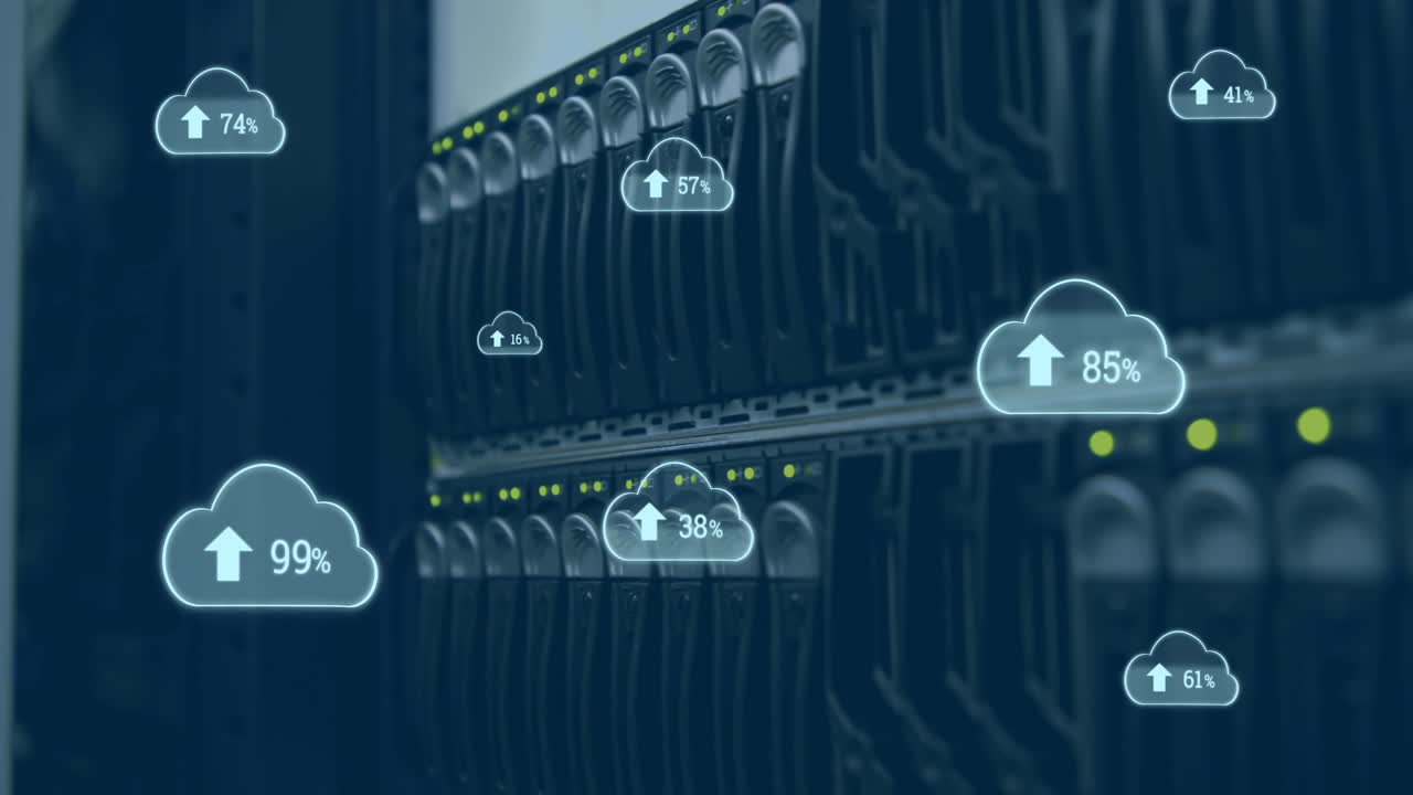 Upload progress clouds 4k