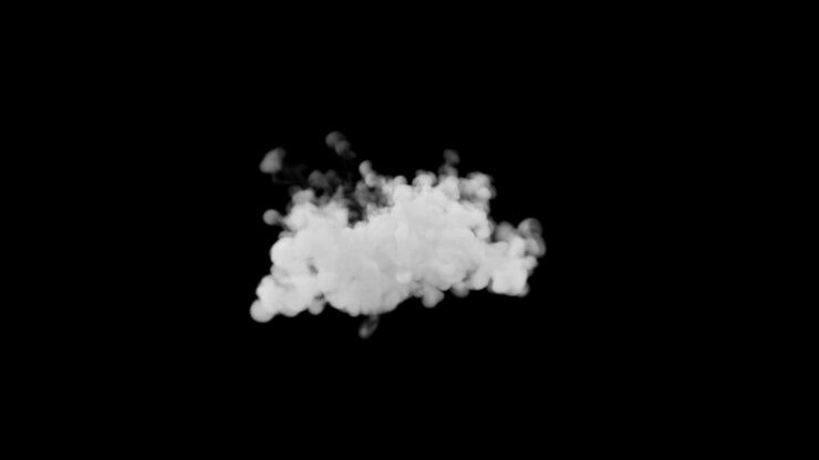 Real Smoke Effect Isolated on Black Background: 4K Cinematic Smoke Transition in Slow Motion
