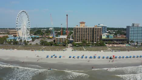 ferris wheel and amusement park at usa american beach