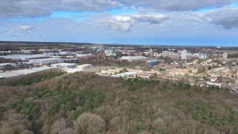 Stevenage-Hertfordshire-UK-Aerial-pan-4K