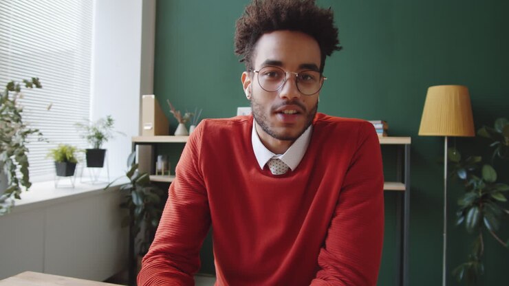 Man in a Video Call