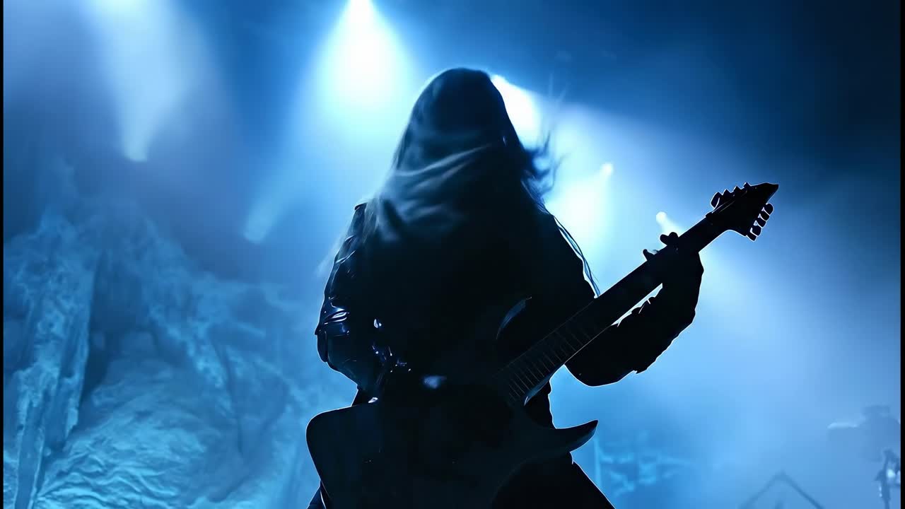 Gitarrist auf der Bühne