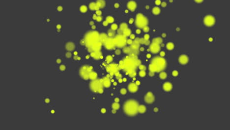 flying fashion yellow round confetti on black gradient