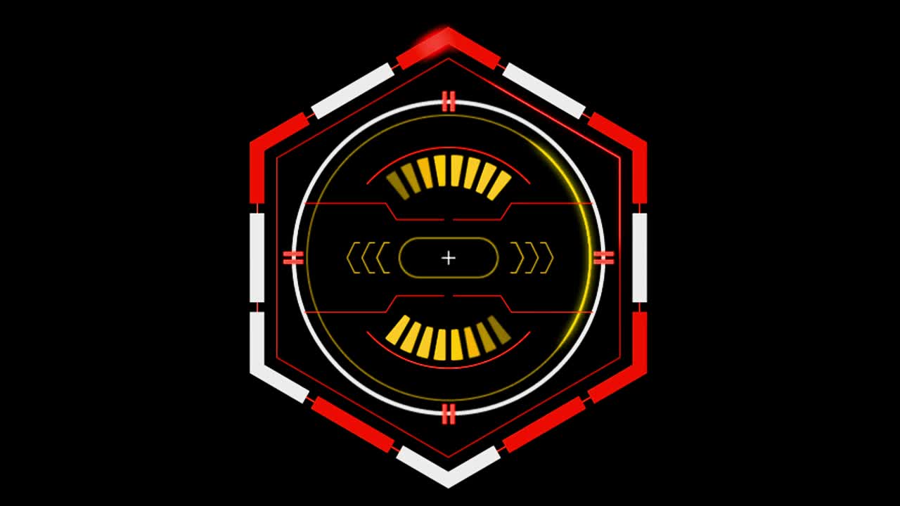 gira con una luz parpadeante brillante para determinar el objetivo, un fondo negro