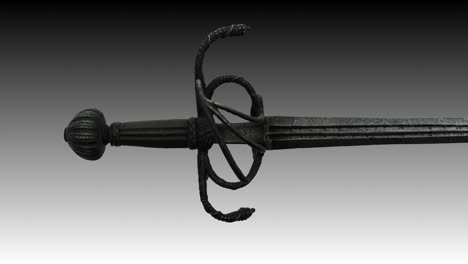 milanese rapier sword rotation loop detail