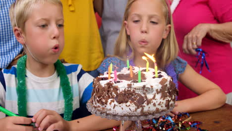 extended family celebrating birthday together