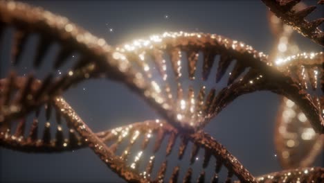 Estructura-De-Doble-Hélice-De-La-Animación-De-Primer-Plano-De-La-Hebra-De-Adn