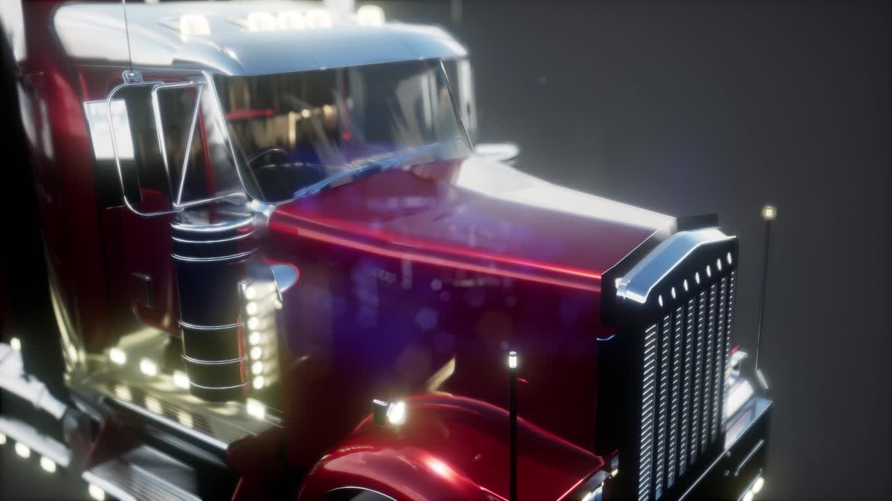 trayectoria de camión estadounidense brillante