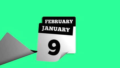 con la cuenta atrás de días calendario para el mes de febrero