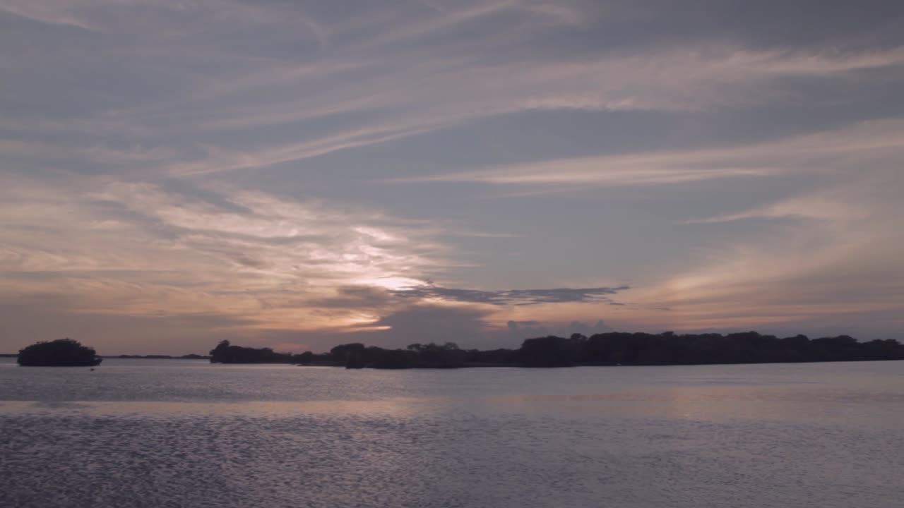 Beautiful lake sunset and landscape at La Guajira, northern Colombia