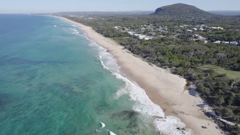 yaroomba beach with view of mount coolum in queensland, australia