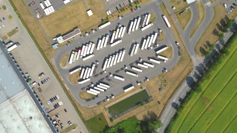 aerial view of goods warehouse