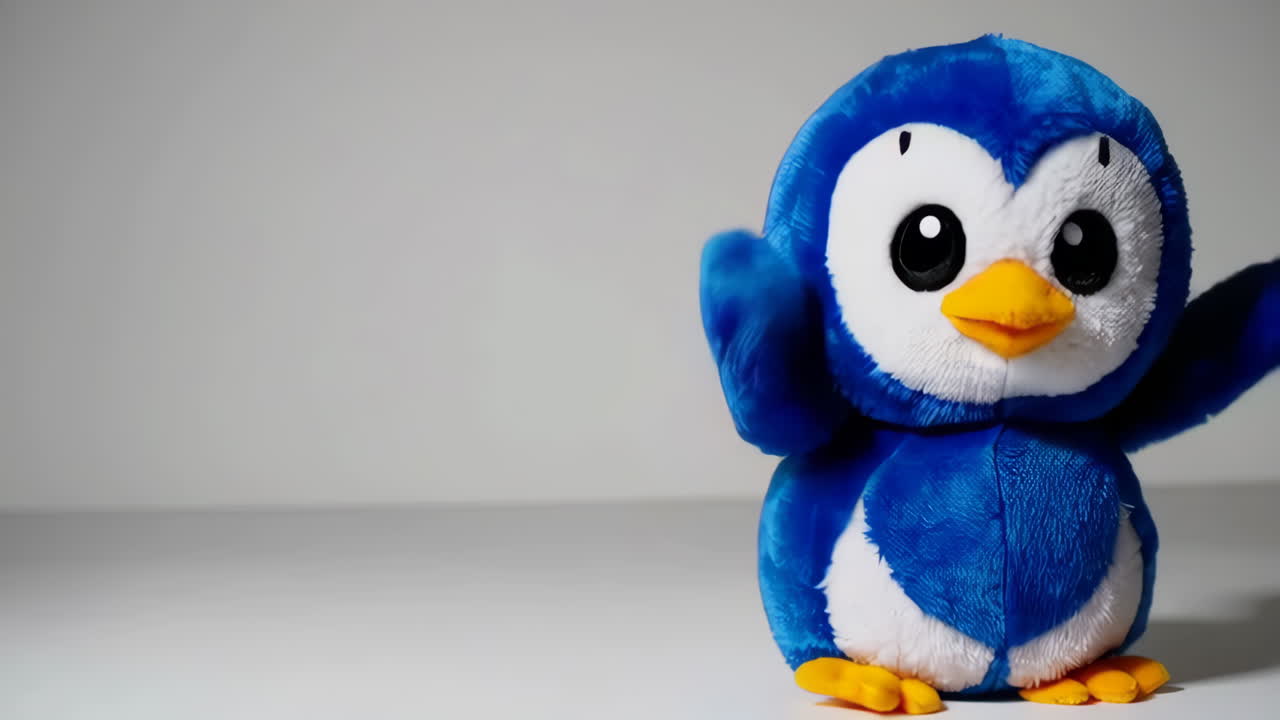 Blue Plush Penguin Toy