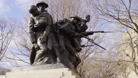 central park monument of new york`s seventh regiment