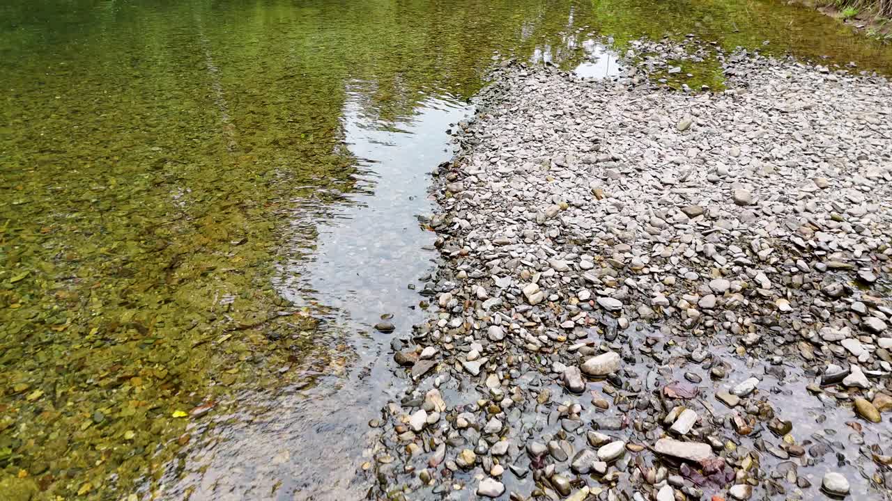 Drone captures serene river and mangrove reflections
