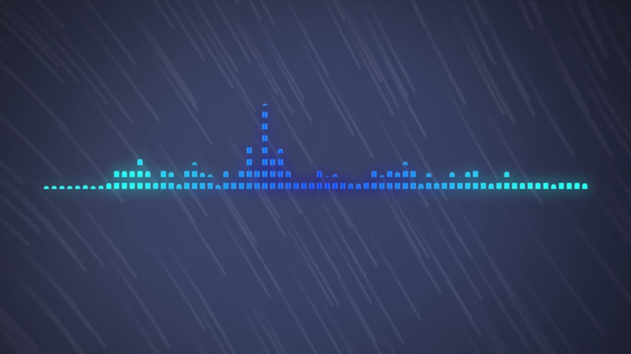 회색 트레일 위로 이동하는 소리 스의 애니메이션