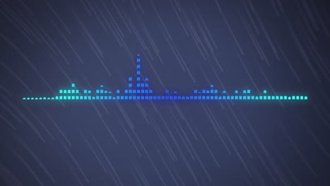 animación de puntos de sonido que se mueven sobre senderos grises.