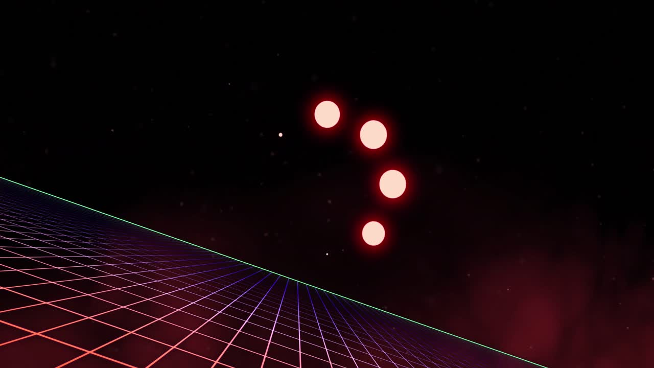 화이트 스의 애니메이션, 그리드 및 어두운 배경에 대한 데이터 처리