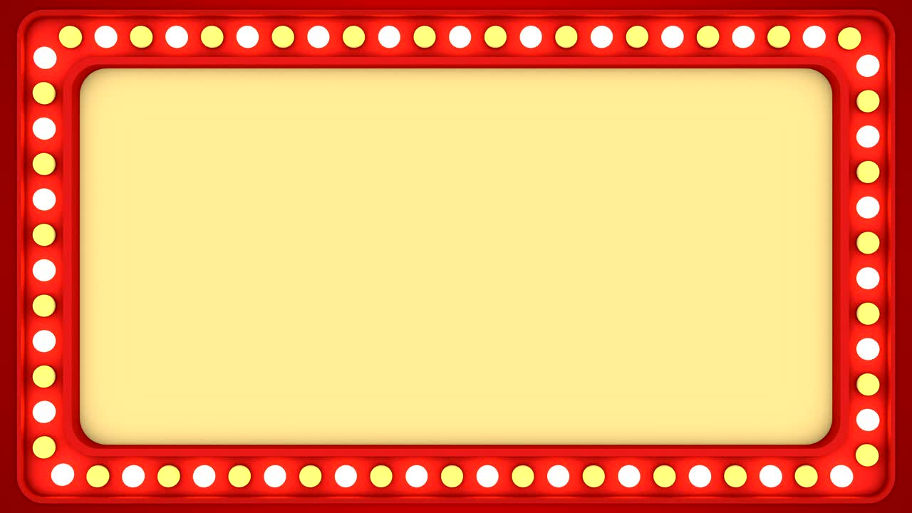 박이는 전구 빨간 프레임 경계 화면 카지노 배경 루프