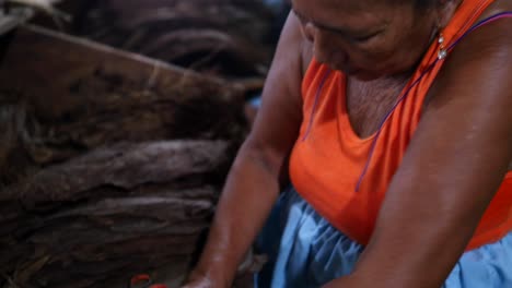 Mujer-Envolviendo-Cigarros-En-La-Fábrica-De-Tabaco