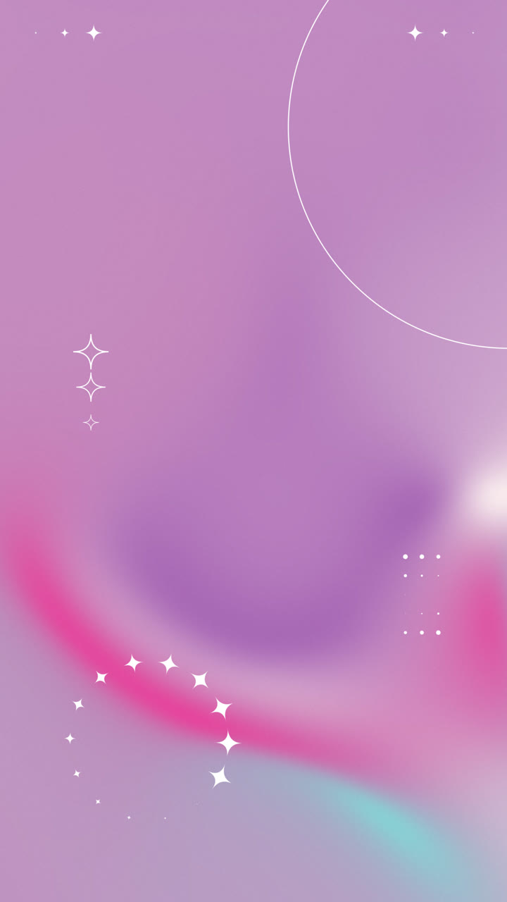 Abstract Gradient Background with Stars and Geometric Shapes