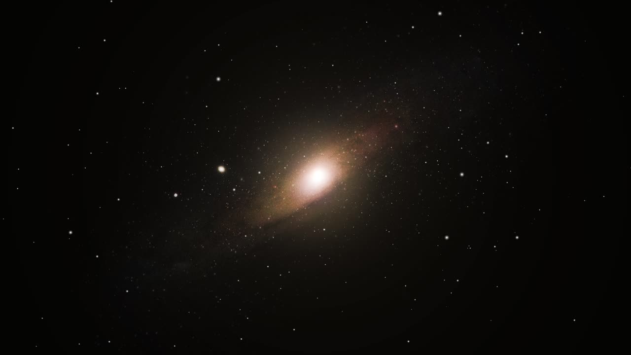 galaxy drifting in dark space